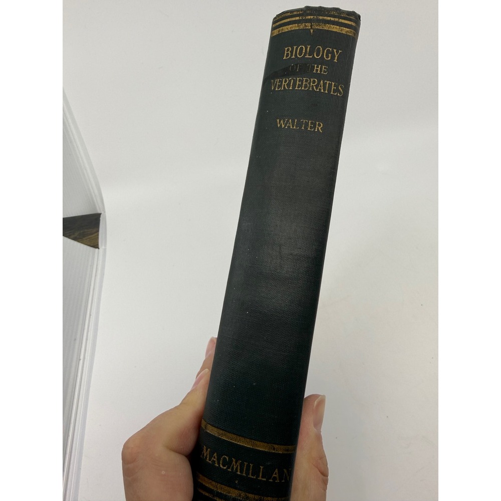 1929 Biology Vertebrates Herbert Eugene Walter Macmillan Hardcover Dark Green